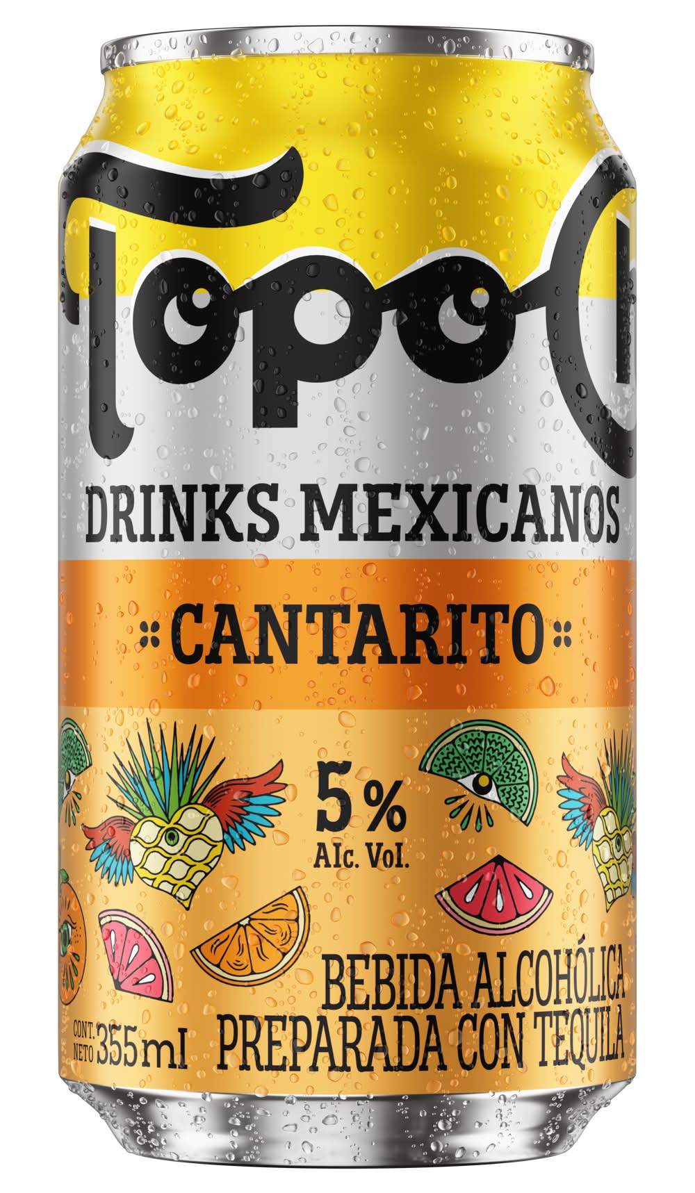 Topo Chico Hard · Bebida alcohólica preparada con tequila, cantarito (355 ml)