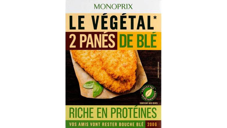 Monoprix Escalopes panées de blé La barquette de de 2 - 200 g