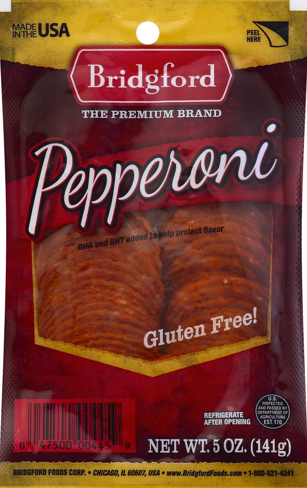 Bridgford Gluten Free Pepperoni (5 oz)