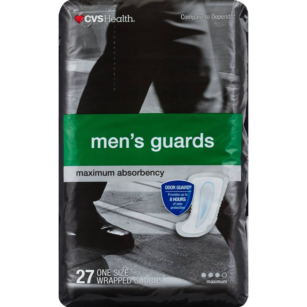 Cvs Health Guards For Men Maximum Absorbency, One Size, 27 Ct