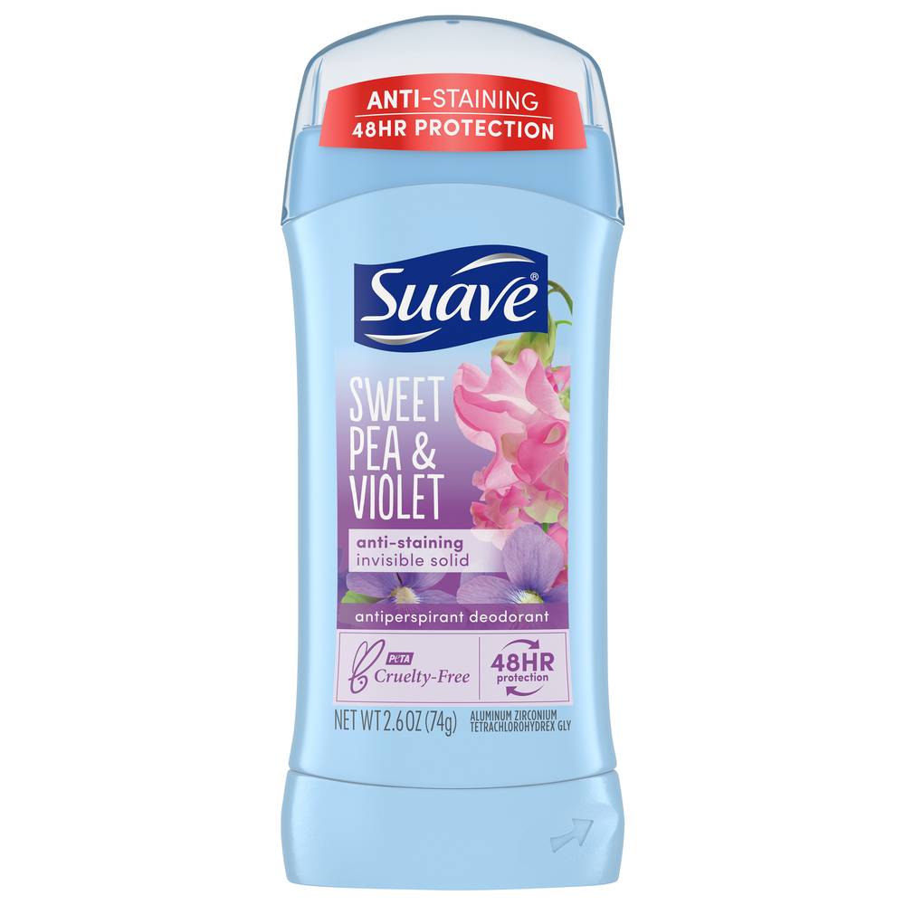 Suave Sweet Pea & Violet Scent Invisible Solid Antiperspirant Deodorant