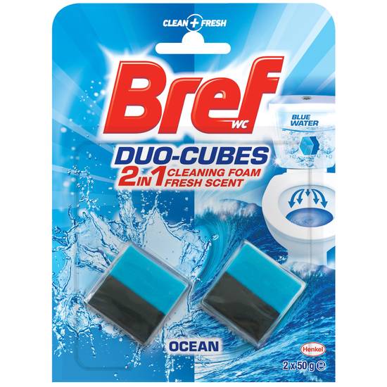 Bref Duo Cubes Blue Action Toilet Cleaner Block In Cistern (2 Pack) 50g