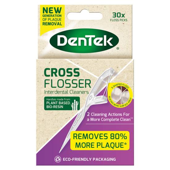 Dentek Cross Flosser Floss Picks(30Ct)