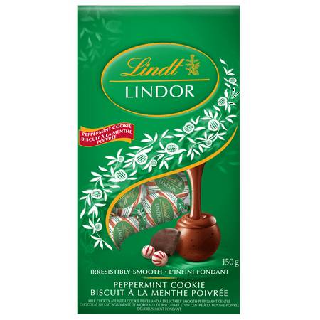 Lindt Lindor Peppermint Cookie, Milk Chocolate (150 g)