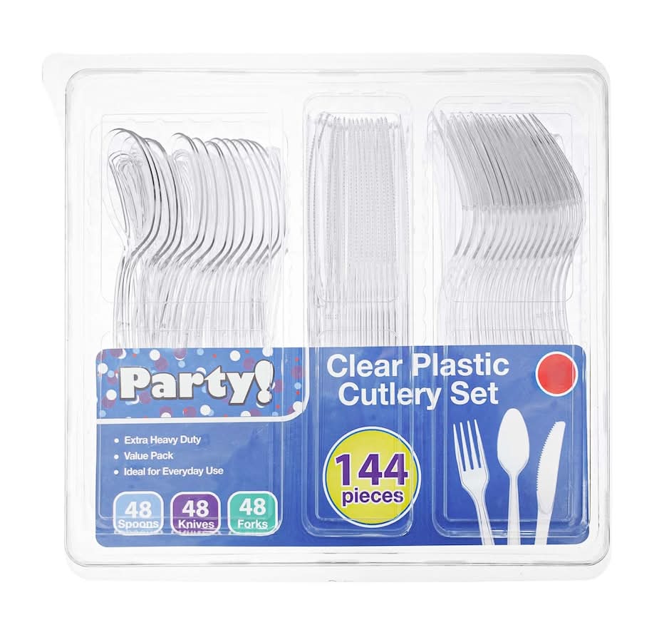 Party Essentials Plastic Cutlery Set (144 ct)