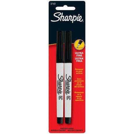 Sharpie - marqueurs permanents - sharpie ultra-fine marker, black, 2-pack (sharpie 2uf bla)