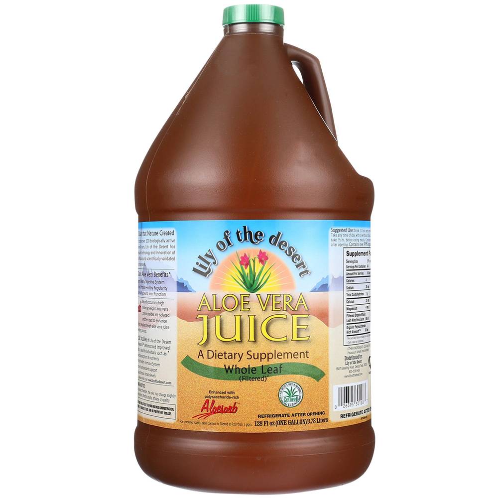 Aloe Vera Juice - Filtered Whole Leaf (1 Gallon)