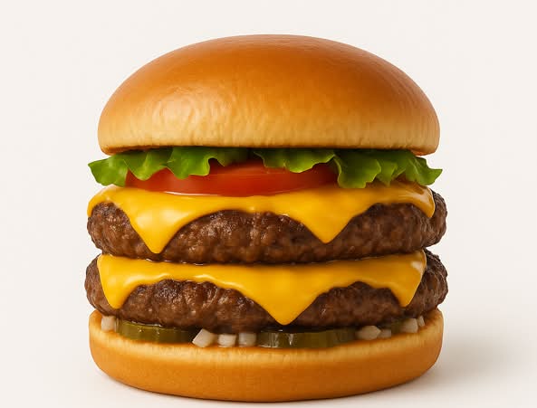 Menu double cheeseburger