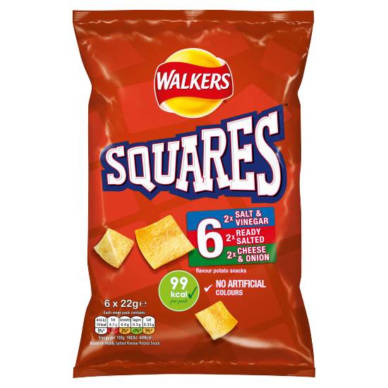 Walkers Squares Variety 6x22g