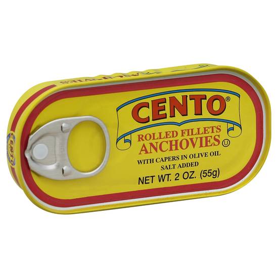 Cento Rolled Fillets Anchovies With Capers in Olive Oil & Salt