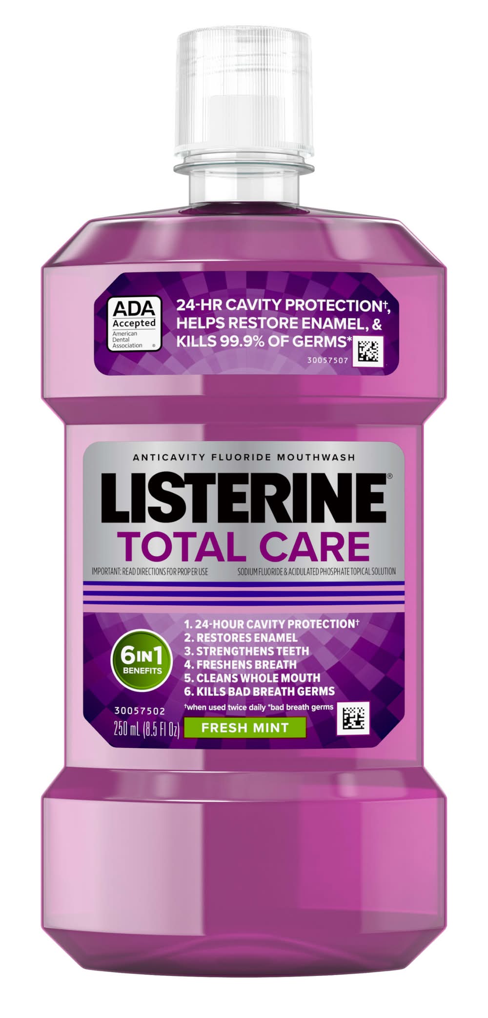 Listerine Total Care Anticavity Fluoride Mouthwash, Fresh Mint (8.5 fl oz)