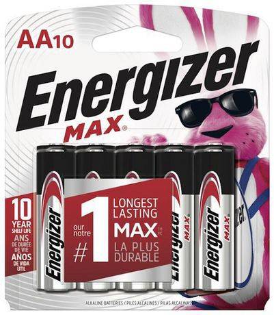 Energizer Max Alkaline Aa Batteries (10 pack)