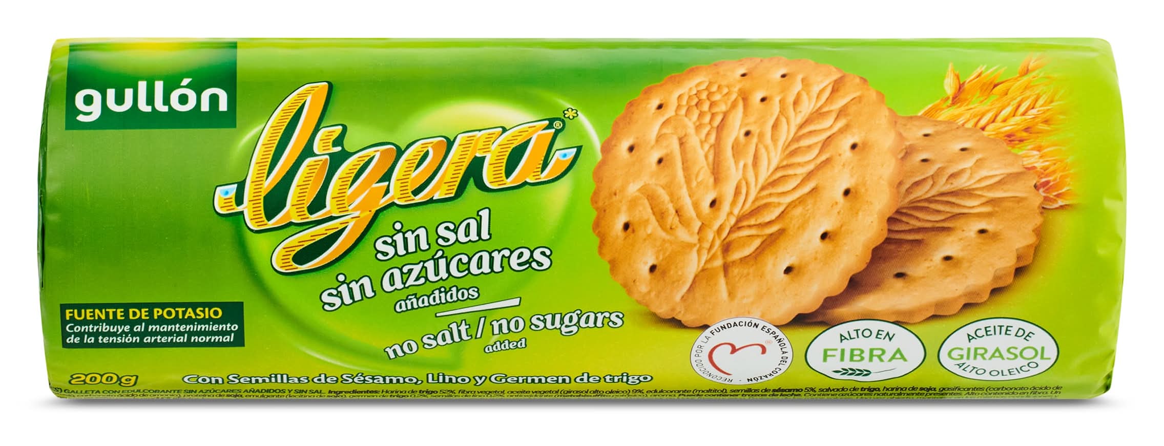 Galletas Sin Sal Y Sin Azúcar Gullón Ligera Paquete 200 G
