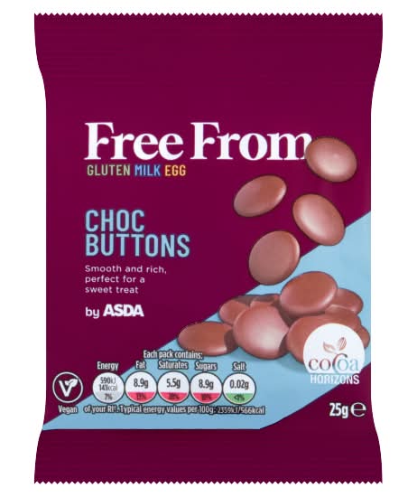 ASDA Free From Choc Buttons (25g)