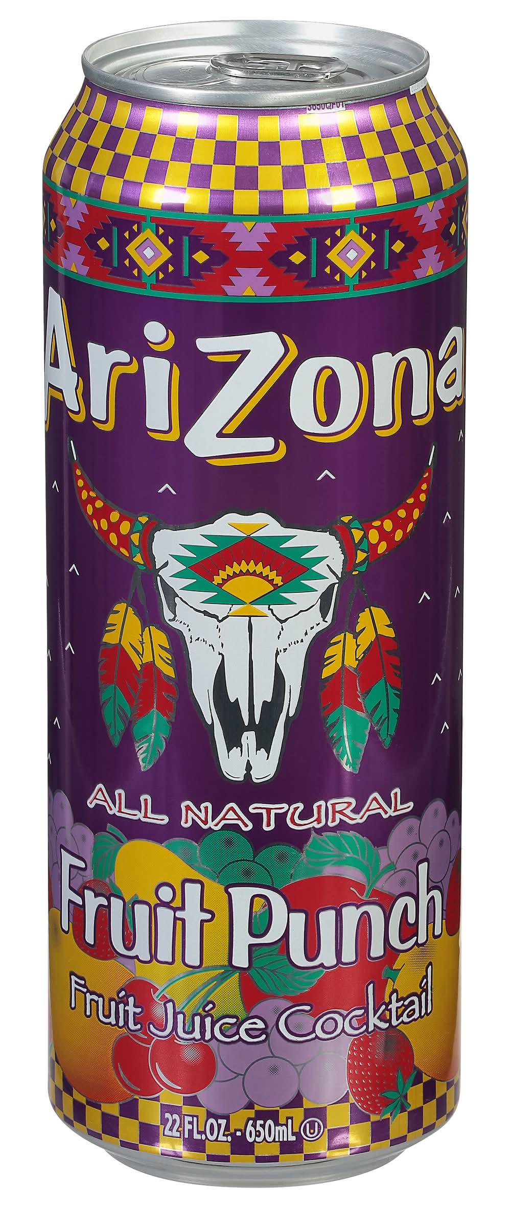 AriZona Natural Fruit Juice Cocktail, Fruit Punch (22 fl oz)