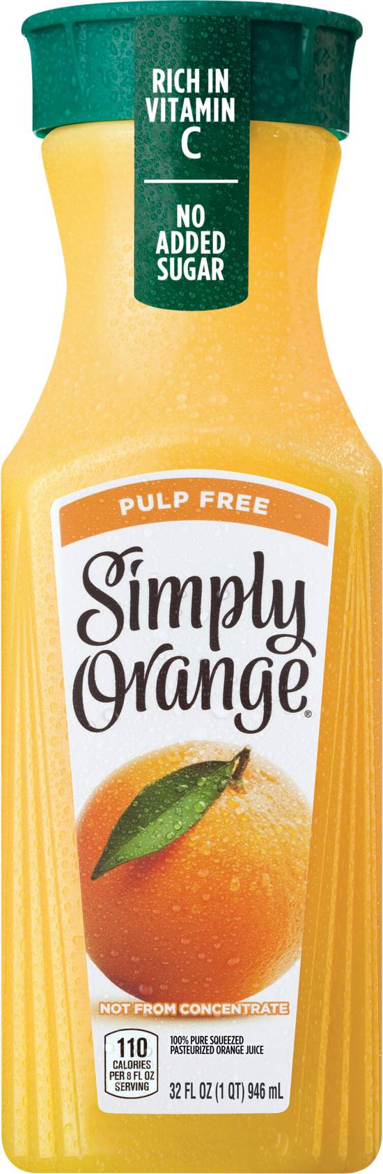 Simply 100% Pulp Free Orange Juice (32 fl oz)