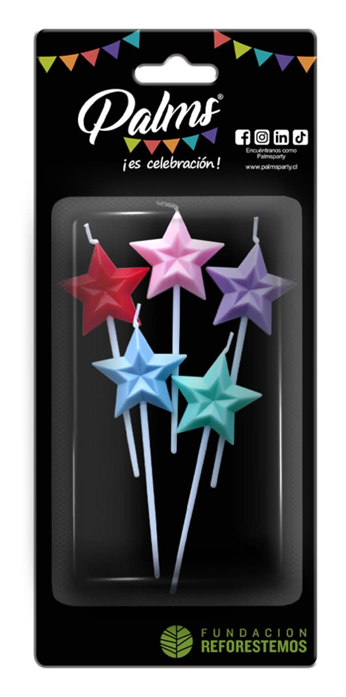 Palms · Set 5 velas estrellas