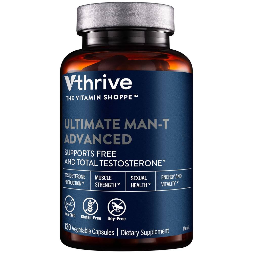 Vthrive Ultimate Man-T Advanced - Testosterone Support, Energy & Vitality For Men (120 ct)