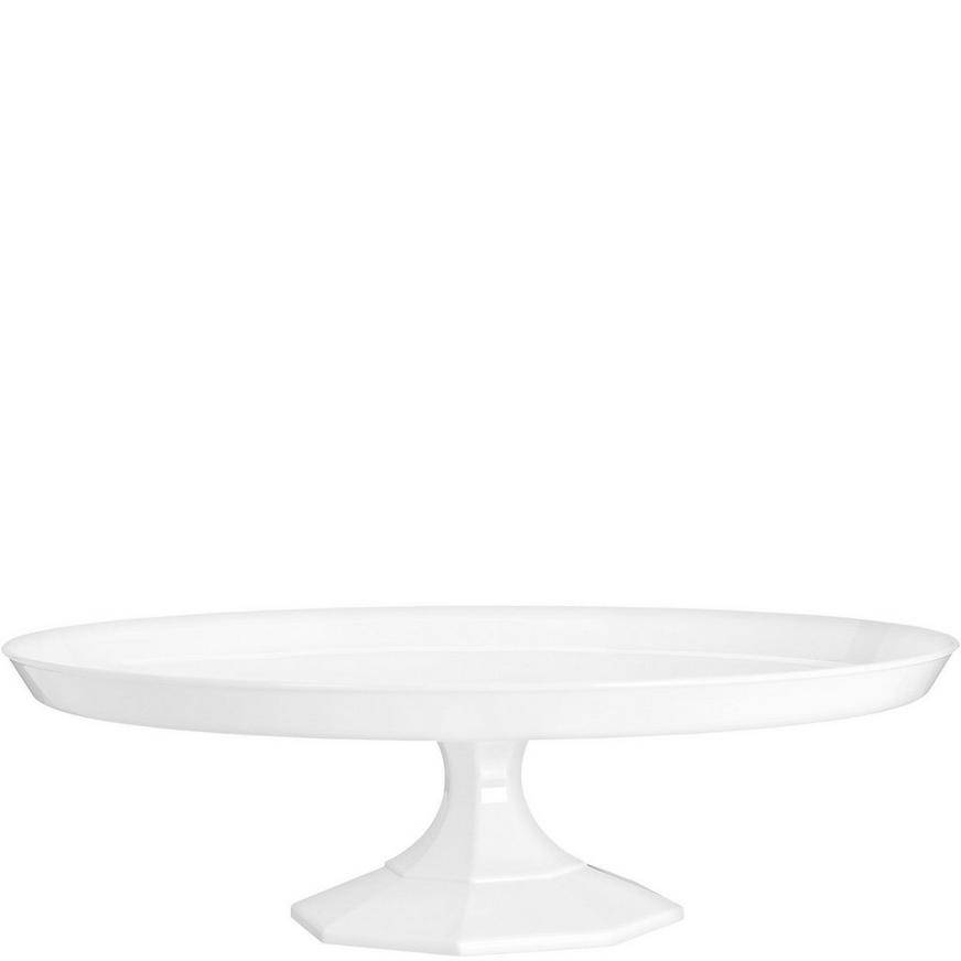 Party City Plastic Cake Stand (unisex/white)