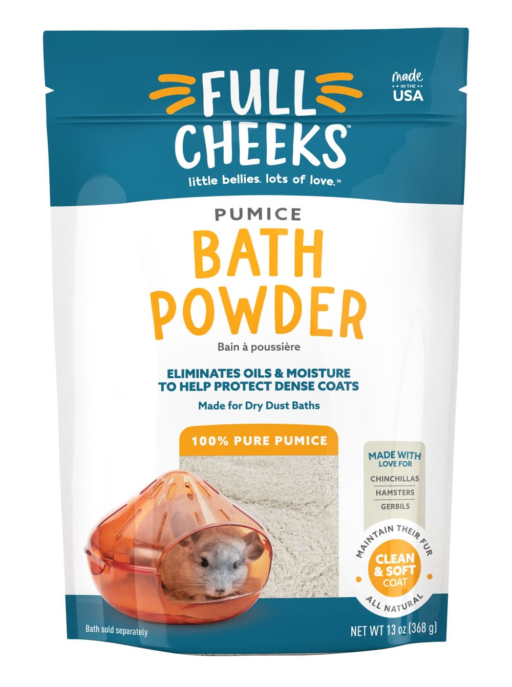 Full Cheeks™ Small Pet Pumice Bath Powder (Size: 13 Oz)