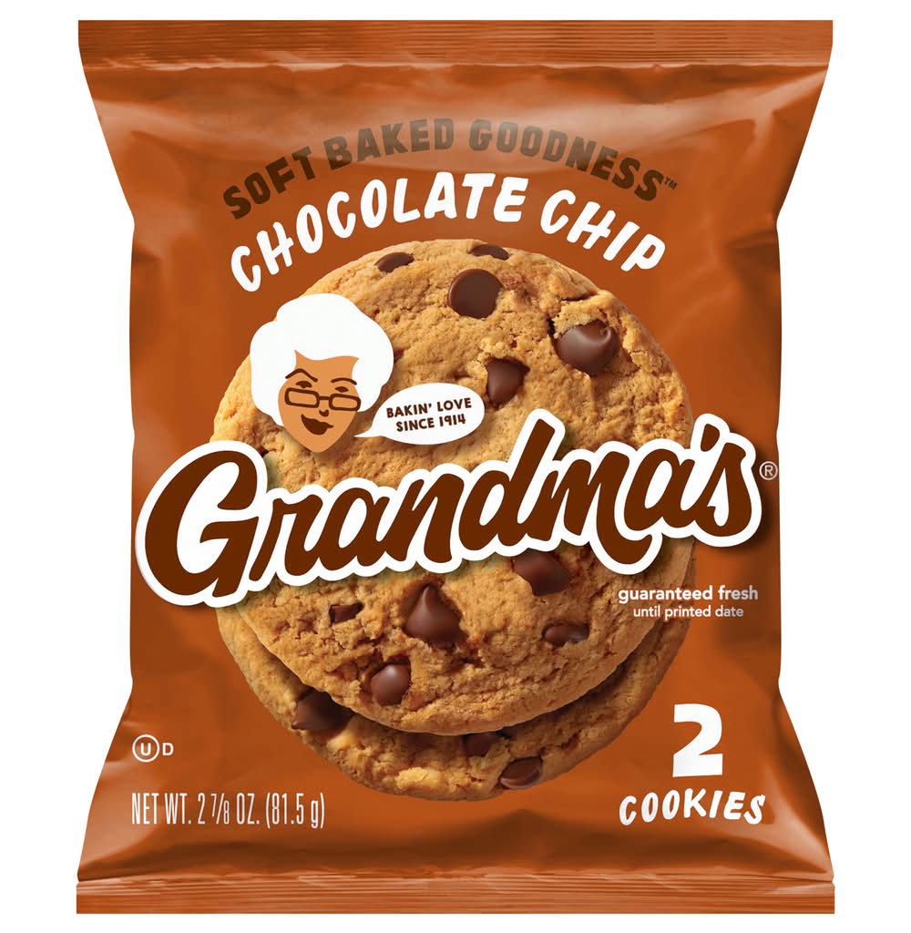 Grandma's Soft Baked Goodness Cookies, Chocolate Chip (2.88 oz, 2 ct)