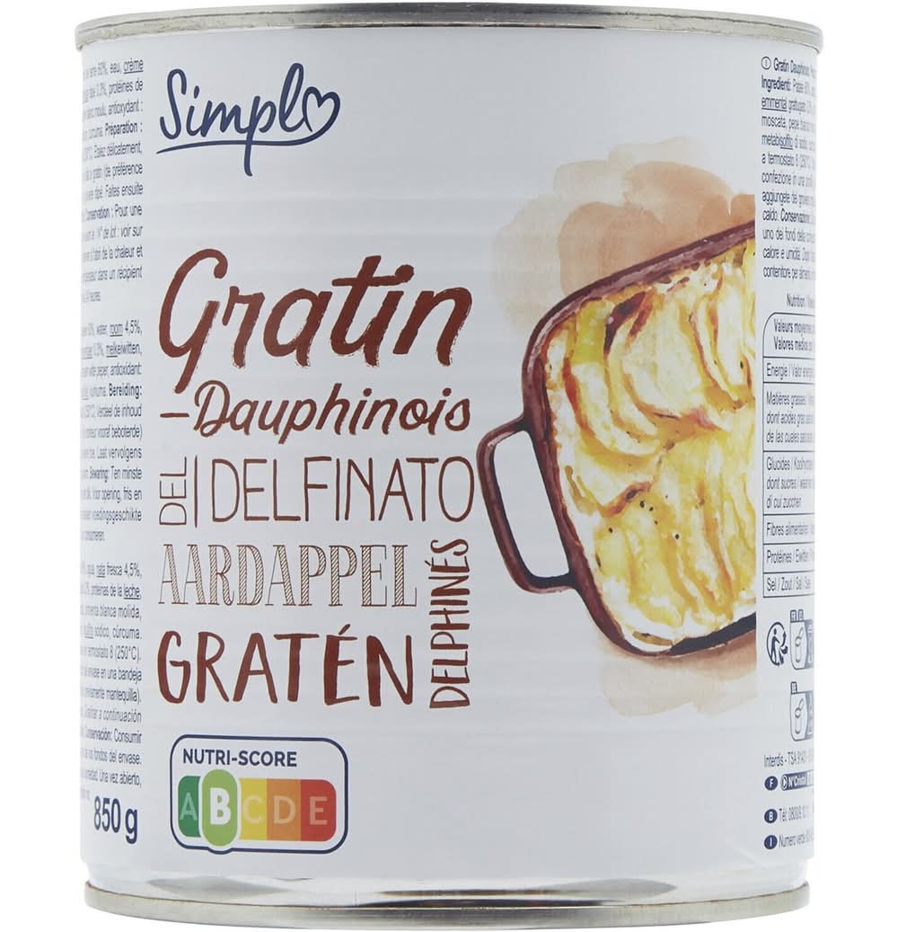 Simpl - Plat cuisiné gratin dauphinois (850g)