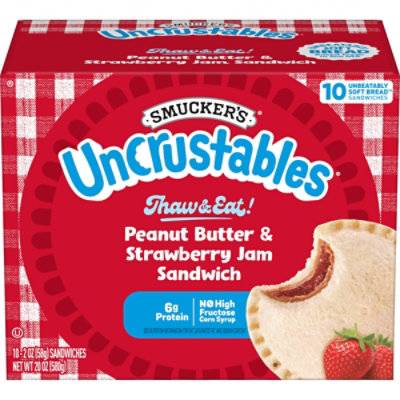 Smucker Uncrustables Peanut Butter Straw - 10-2 Oz