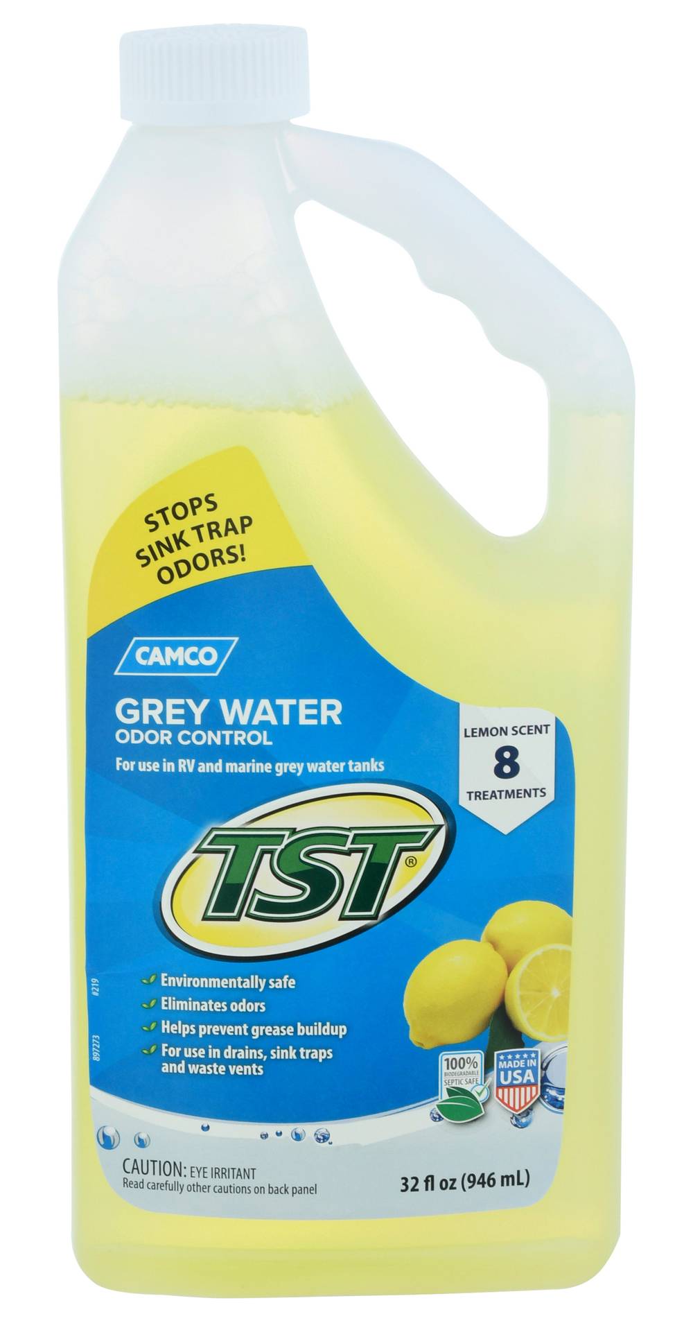 Camco Grey Water Odor Control, Lemon (32 fl oz)