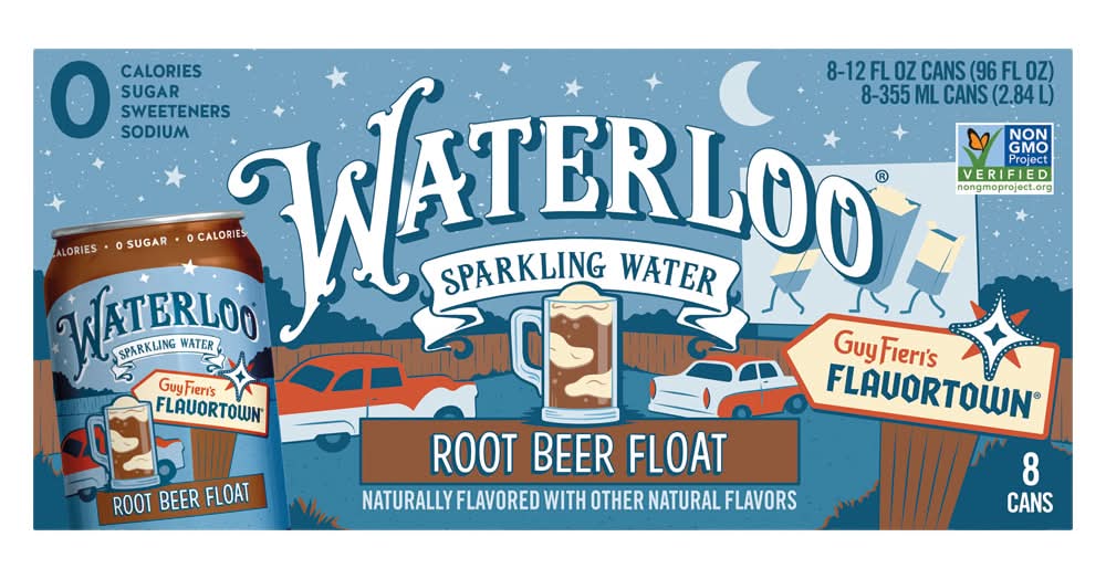 Waterloo Sparkling Water Beer, Root Beer Float (12 fl oz, 8 ct)