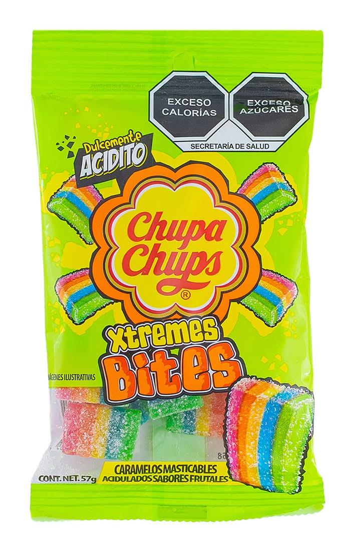 Chupa Chups · Xtremes bites caramelos ácidos, frutas (57 g)