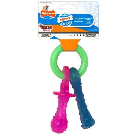 Nylabone Puppy Teething Pacifier Flexible Chew Toy ( large)