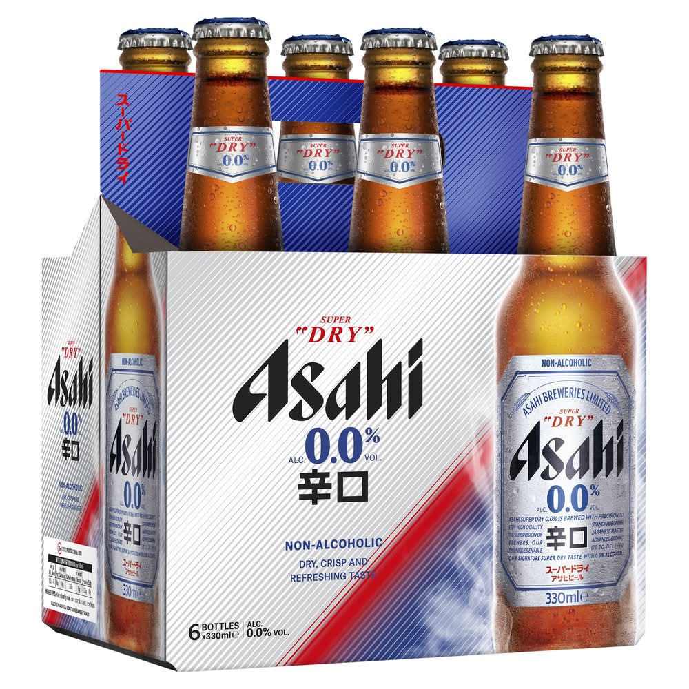 Asahi Super Dry Non-Alcoholic Beer (6 x 330mL)