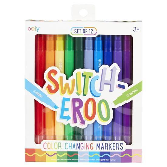 OOLY 12ct Switch Eroo Color Changing Markers