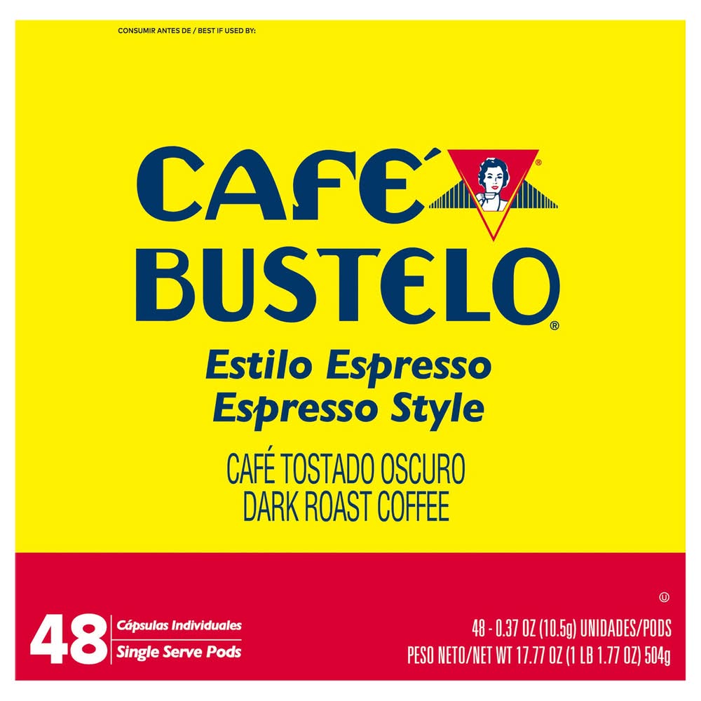 Café Bustelo Espresso Style Dark Roast Keurig K-Cup Pods Coffee (17.77 oz, 48 ct)