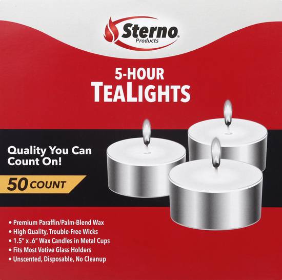 Sterno 5-hour Tealights (50 ct)