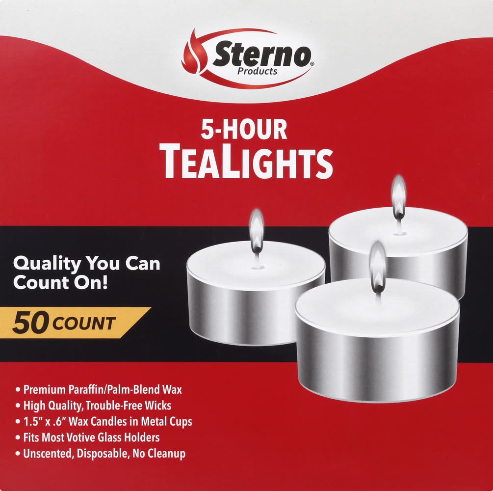 Sterno 5-Hour Tealights (2.41 lbs, 50 ct)