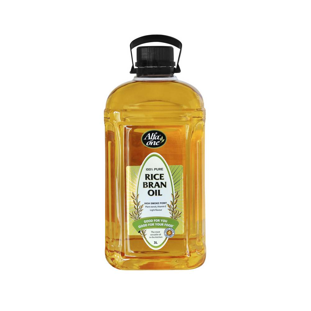 Alfa One Pure Rice Bran Oil 3L