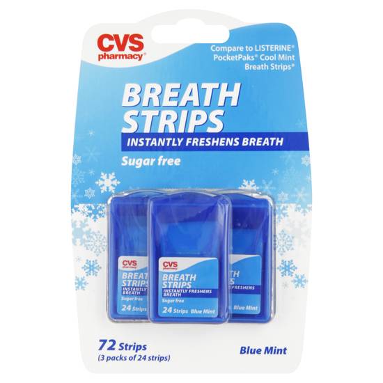 Cvs Instantly Freshens Breath Breath Strips (blue mint)