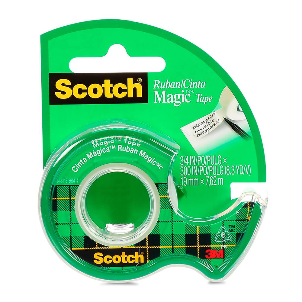 Scotch 3m cinta mágica con despachador (blister 1 pieza)