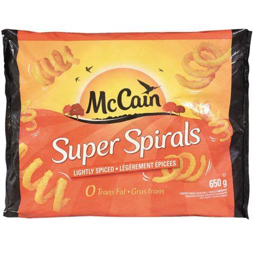 Mccain super spirales (650 g) - super spirals lightly spiced cut potatoes (650 g)
