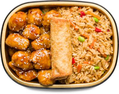 Ready Meals Sesame Chicken With Fried Rice & Egg Roll - Ea