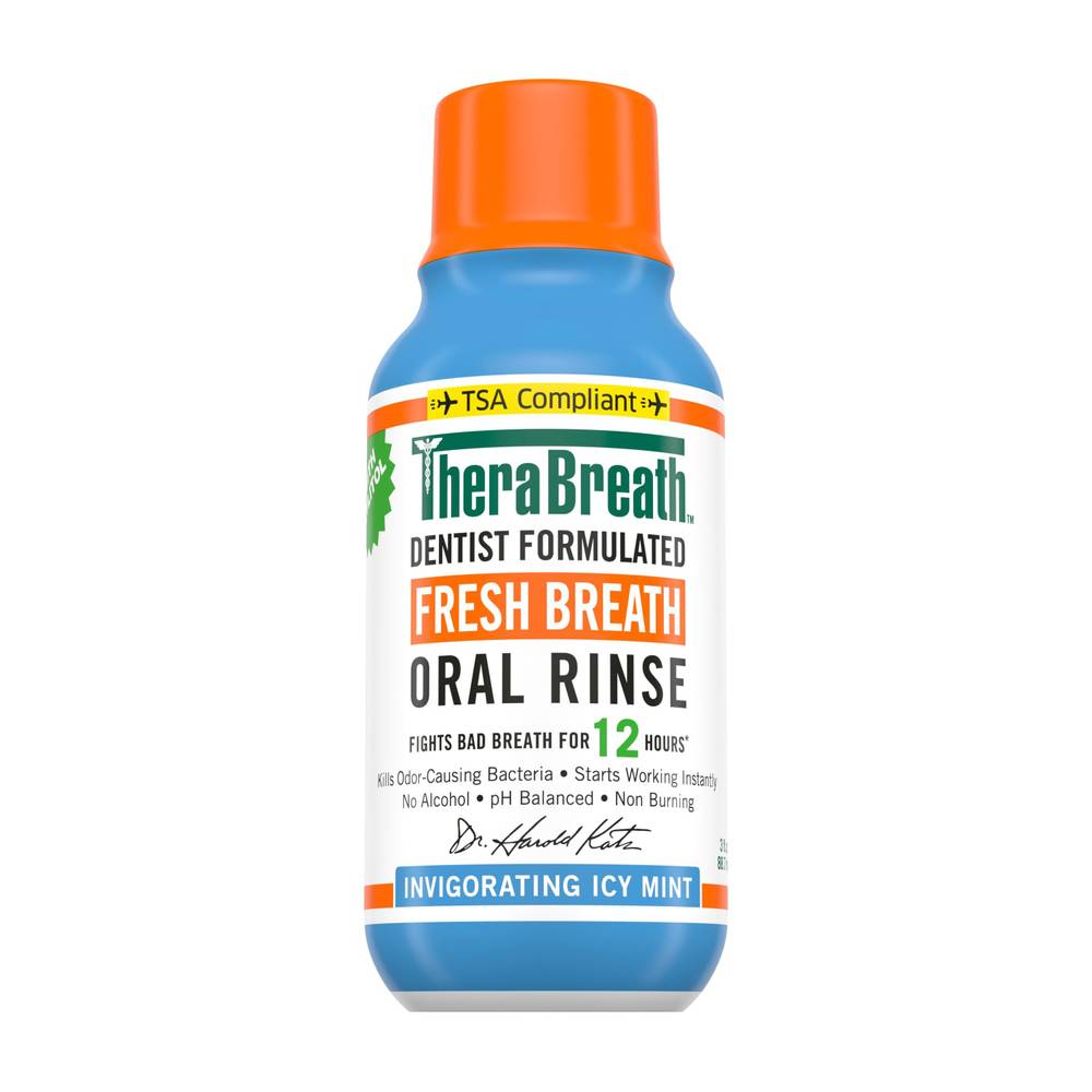 Therabreath Fresh Breath Invigorating Icy Mint Oral Rinse