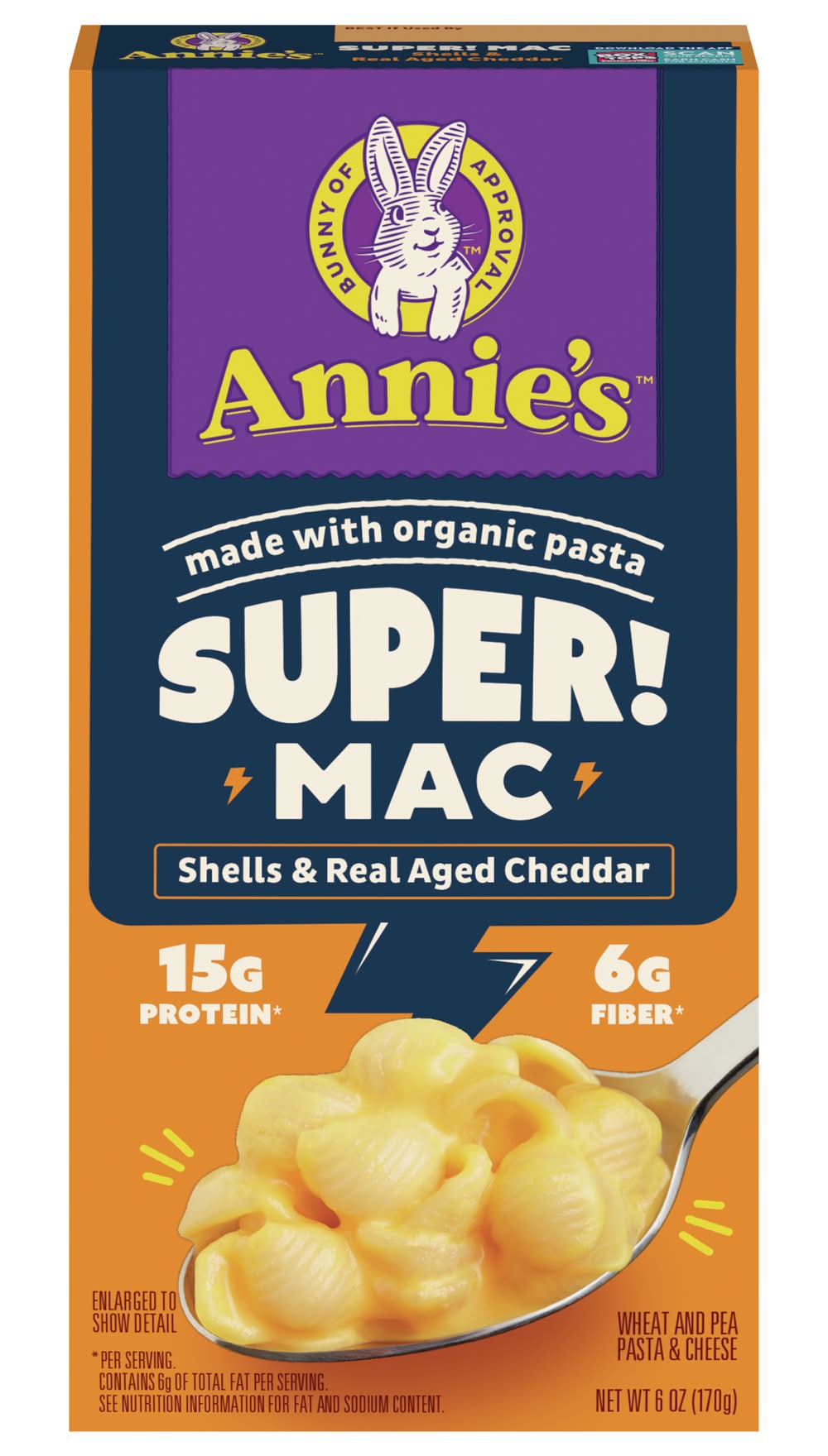 Annie's Super Mac Shells & Real Aged Cheddar (6 oz)