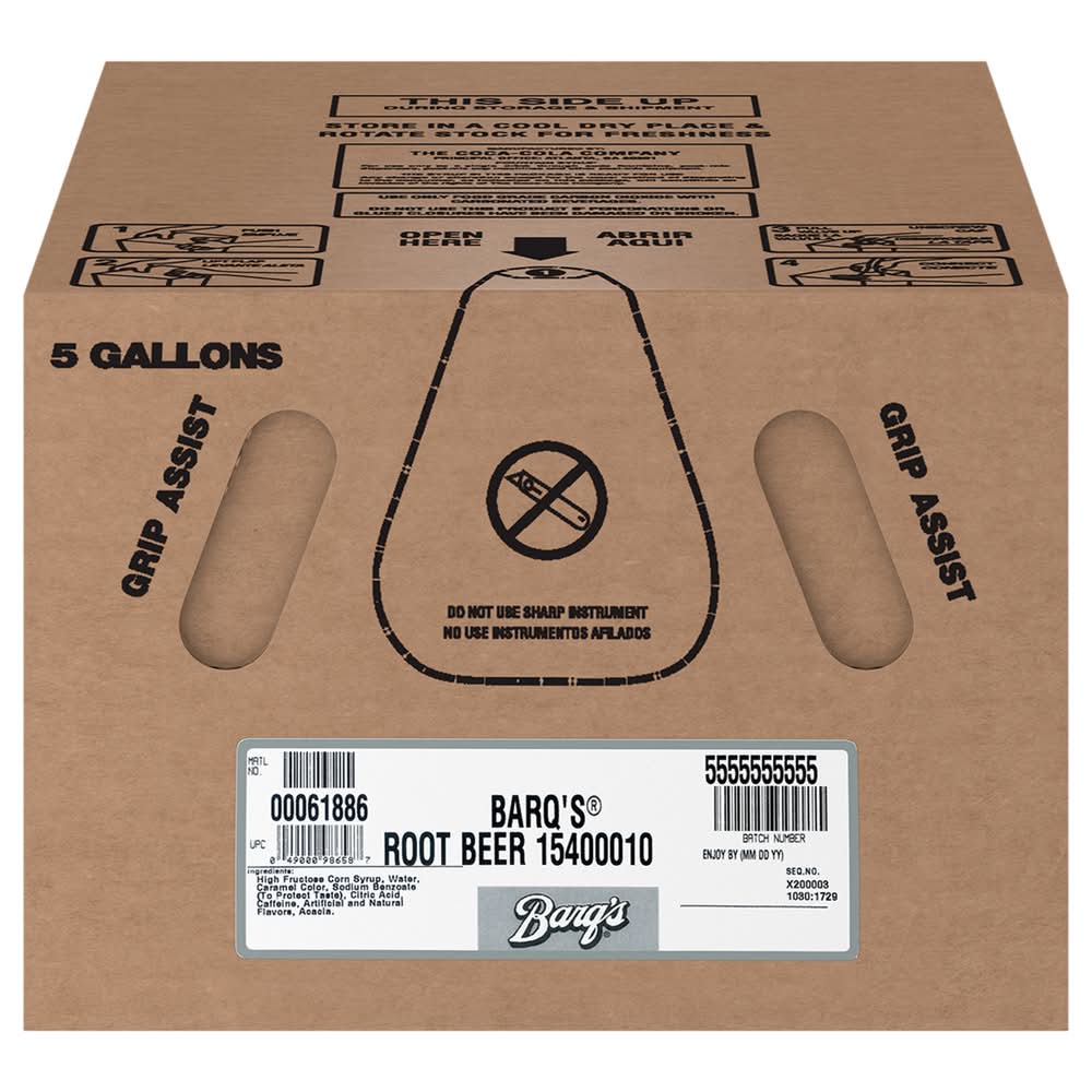 Barq's Soda Fountain Drink Mix, Root Beer (5 gal)