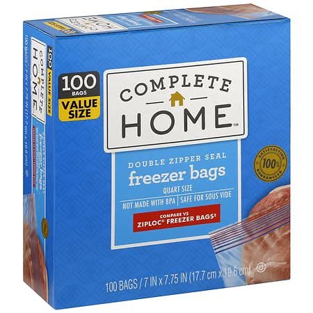 Complete Home Zipper Freezer Bags