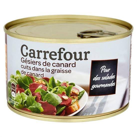 Carrefour - Gésiers de canard maigre confits