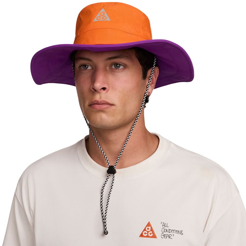 Nike Acg Apex Bucket Hat (safety orange/vivid purple/black, s