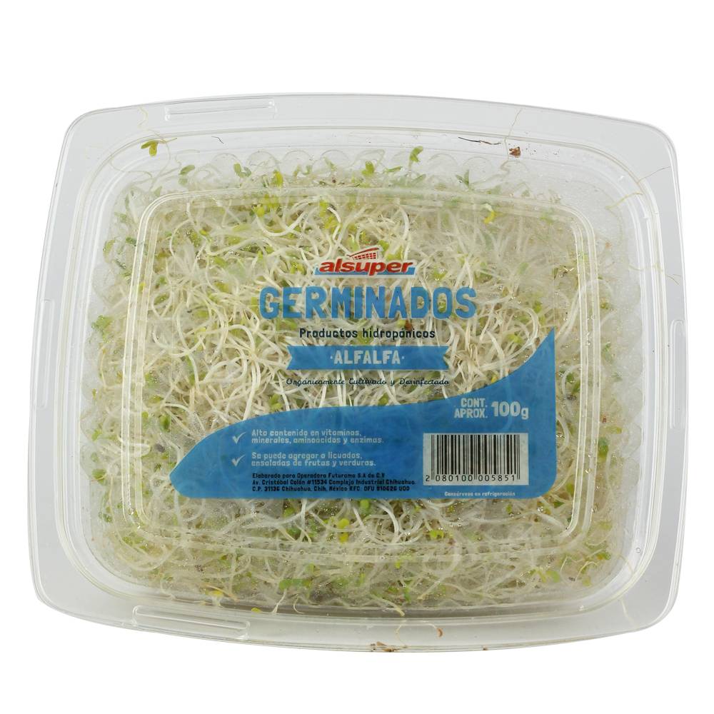 Alsuper germinado de alfalfa (domo 100 g)