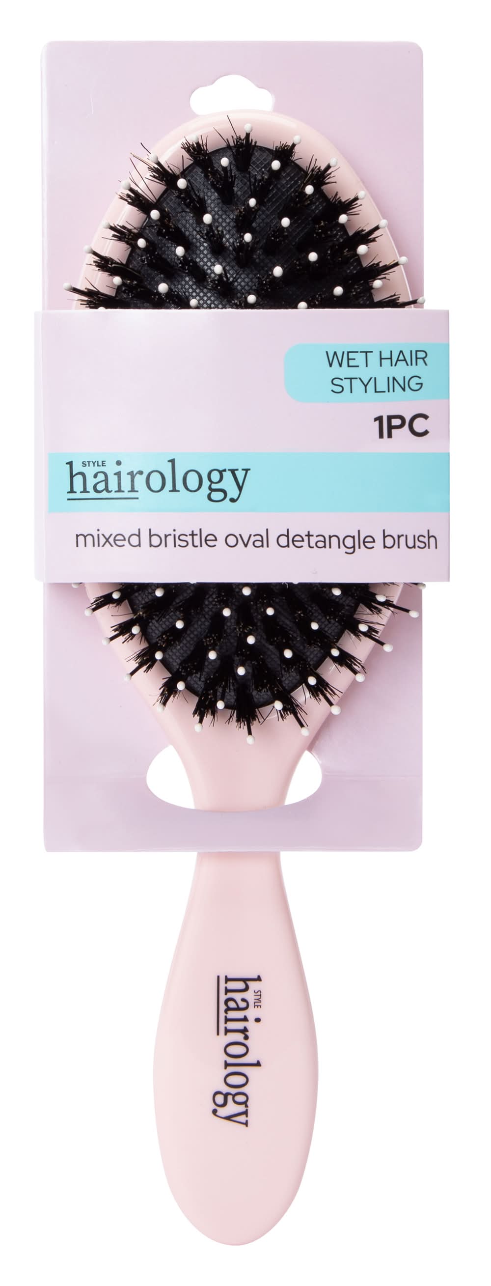 Mixed Bristle Oval Detangle Brush Pink