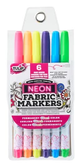 Tulip Fabric Markers Fine Writers, Neon